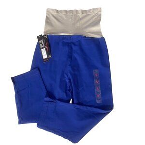 Haute Mama Maternity Belly Panel 1/2 Length Pregnancy Capri Pants Leggings M